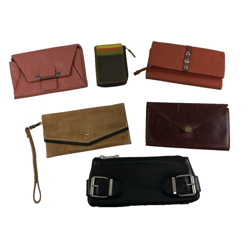 Kooba My Walit Brighton Elevate People Robbie Moto BR Leather Wallet Lot of 6